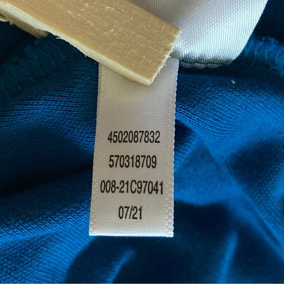 Chico's 100% Pima Cotton Teal Blue Long Sleeve Tunic Top with Mock Turtleneck - Picture 5 of 10